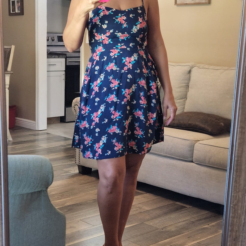 SO floral blue dress,  size M